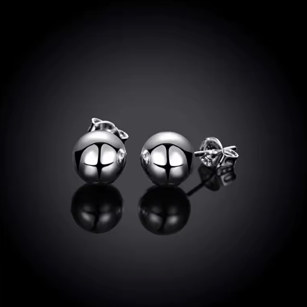 Elegant Silver Stud Dainty Earrings